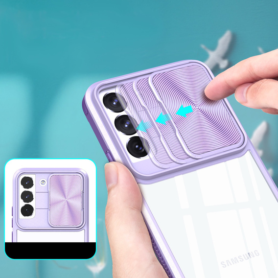 Чoхол до Samsung Galaxy A14 4G/5G, Slide Camera, фіолетовий