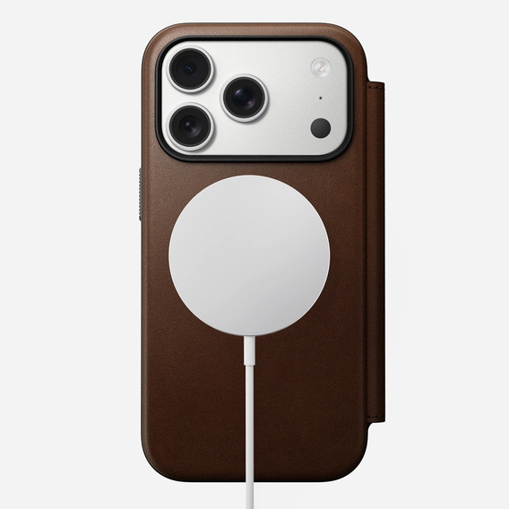 Чохол Nomad для iPhone 17 Pro, Modern Leather Folio, коричневий
