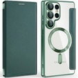 Чохол-книжка для Samsung Galaxy S25 Ultra, RFID Wallet MagSafe CamShield, зелений