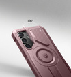 Бронированный чехол для Samsung Galaxy S25+ Plus, Dexnor CamProtect MagSafe, розовый (Две рамки)