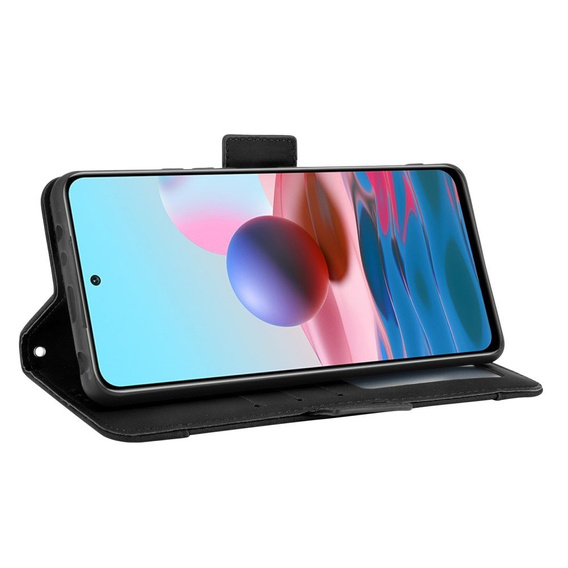 Футляр з клапаном для Xiaomi Redmi Note 10 Pro, Card Slot, чорний