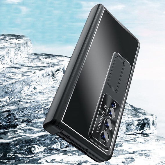 Чехол со стеклом для Samsung Galaxy Z Fold 4 5G, Premium Alloy, Black