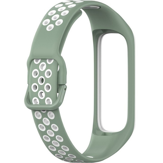 Силиконовый ремешок для Samsung Galaxy Fit 2 SM-R220, Green / White