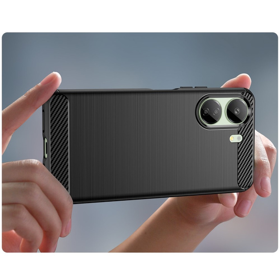 Чехол до Xiaomi Redmi 13C / Poco C65, Carbon, чёрный
