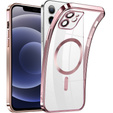 Чохол для iPhone 12, Electro MagSafe, рожевий + Скло на екран