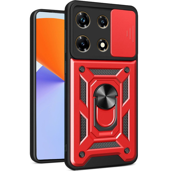 Чехол NOX Camera Slide Infinix Note 30 Pro, CamShield Slide, красный