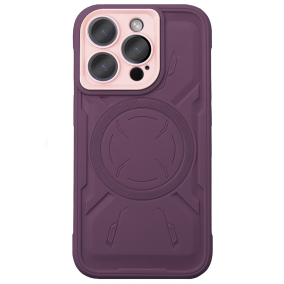 Чохол для iPhone 15 Pro Max, ERBORD Armor Mag, бордовий