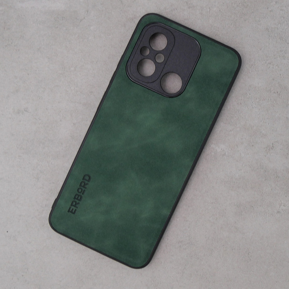 Чехол до Xiaomi Redmi 12C, ERBORD Business, с пластиной-держателем для автомобиля, зелёный