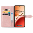 Откидной чехол для Oppo Reno 12FS / 12F, Mandala, розовый rose gold