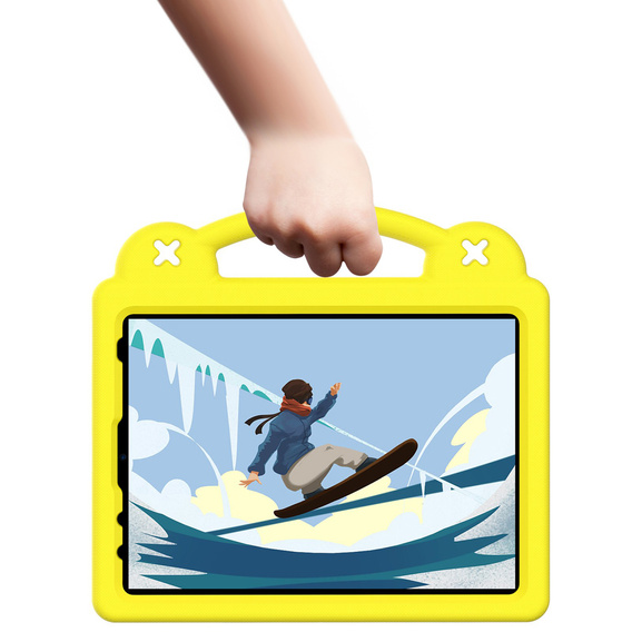 Дитячий чохол для планшета iPad 10.9 2022 10 Gen, Cute Patterns, з підставкою, жовтий