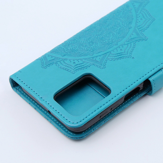 Откидной чехол для Motorola Moto G54 5G, Mandala, синий
