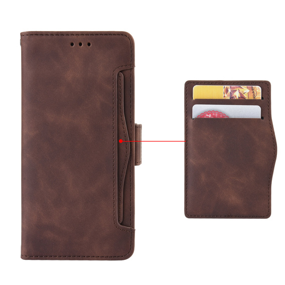 Откидной чехол для Samsung Galaxy S25 FE, Card Slot, коричневый