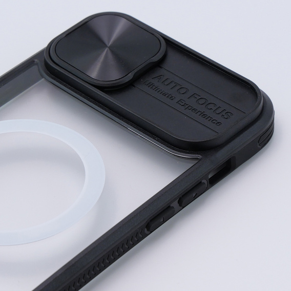 Чехол до iPhone 15 Plus, Slide Camera Magsafe, чёрный