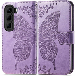 Чохол-книжка для Infinix Hot 50 4G, Butterfly, фіолетовий