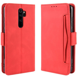 Футляр з клапаном для Xiaomi Redmi Note 8 Pro, Card Slot, червоний