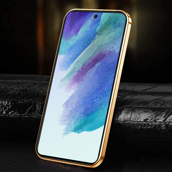 Чехол до Samsung Galaxy S21+ Plus, Cowhide Leather, розовый