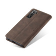 Чехол CASEME для Samsung Galaxy S21 FE, Leather Wallet Case, кофе