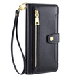 Откидной чехол для Oppo A78 4G, Wallet Zipper Pocket, чёрный