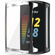 Чехол со встроенным стеклом для Fitbit Charge 5, Silver