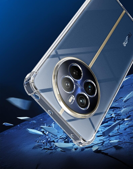 Чехол до Realme 12+ Plus 5G, Dropproof, прозрачный
