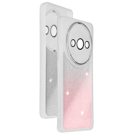 Чoхол до Xiaomi Redmi A3, Glittery Powder, білий / рожевий