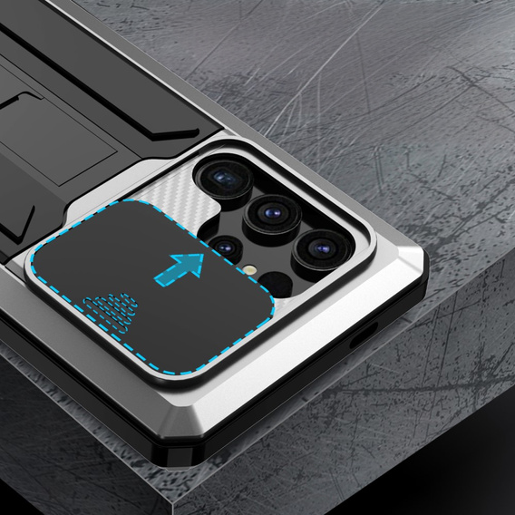 Бронированный чехол для Samsung Galaxy S25 Ultra, R-JUST, серебряный