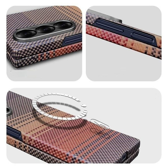 Чохол для Samsung Galaxy Z Fold6 5G - магнітне арамідне волокно, помаранчевий