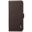 Чохол KHAZNEH RFID для Samsung Galaxy S24 Ultra, Litchi Texture, коричневий