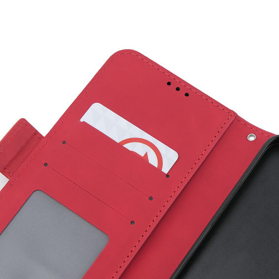 Откидной чехол для Oppo A58 4G, Card Slot, красный