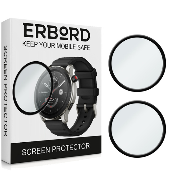 2x Гибридное стекло ERBORD для Amazfit GTR 4 46mm