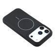 Силиконовый чехол для iPhone 17 Pro Max, для MagSafe, противоударный, черный