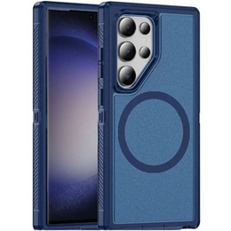 Чехол с рамкой для Samsung Galaxy S23 Ultra, для MagSafe, синий