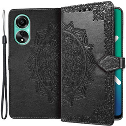Откидной чехол для Oppo A98 5G, Mandala, чёрный