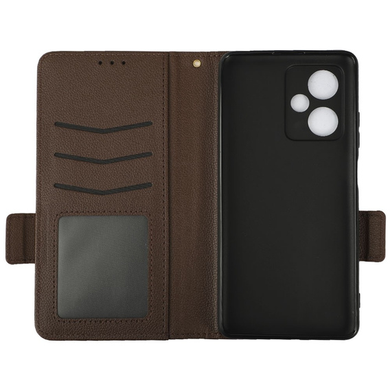 Чохол-книжка для Xiaomi Redmi Note 12 5G / POCO X5 5G, Wallet Litchi Magnet, коричневий