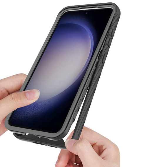 Чoхол Shockproof до Samsung Galaxy S24 FE, із захисним екраном, чорний