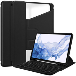 Чехол клавиатура для Samsung Galaxy Tab S9, Rotary 360° Leather, чёрный