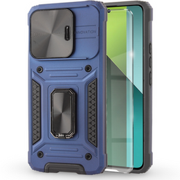 Броньований чохол для Xiaomi Redmi Note 13 Pro 5G, CamShield Slide, м'яти + Загартоване скло 9H