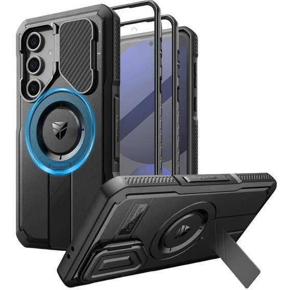 Броньований чохол для Samsung Galaxy S24 FE, Dexnor Full Body (Two Frames), чорний