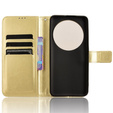 Откидной чехол для Xiaomi 14 Ultra, Crazy Horse Wallet, золотой