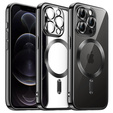 Чохол для iPhone 12 Pro Max, Electro MagSafe, чорний + Скло на екран