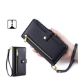Откидной чехол для Xiaomi Redmi Note 13 Pro 5G, Wallet Zipper Pocket, чёрный
