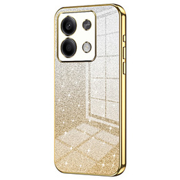 Чехол для Xiaomi Redmi Note 13 5G, Glitter Case CamShield, золотой