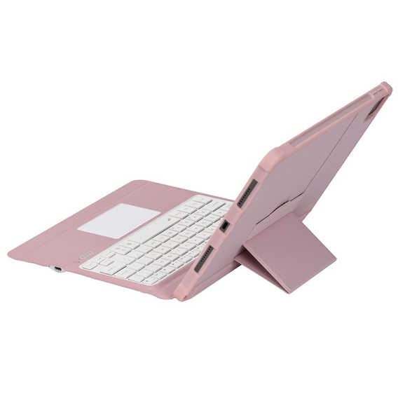 Чохол + клавіатура iPad Air 4 / 5 2020 / 2022 10.9, TouchPad, рожевий rose gold