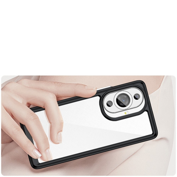 Чехол до Huawei Nova 11 Pro, Fusion Hybrid, прозрачный / черный