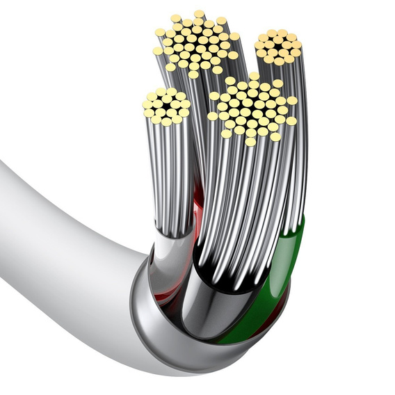 BASEUS Wisdom Kaбель Lightning 1.5M/2.4A (2 sztuki) - White