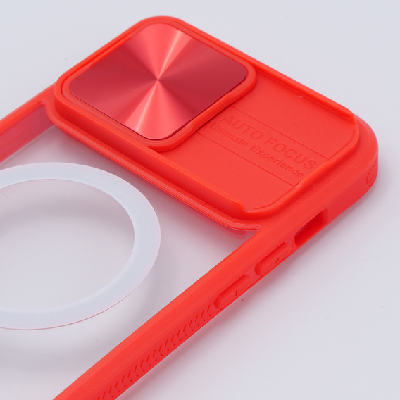 Чехол до iPhone 15 Pro Max, Slide Camera Magsafe, красный