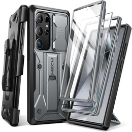 Чохол для Samsung Galaxy S24 Ultra, Tongate MECH Series Clip, сірий