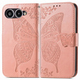 Откидной чехол для T Phone 3 5G, Butterfly, розовый rose gold