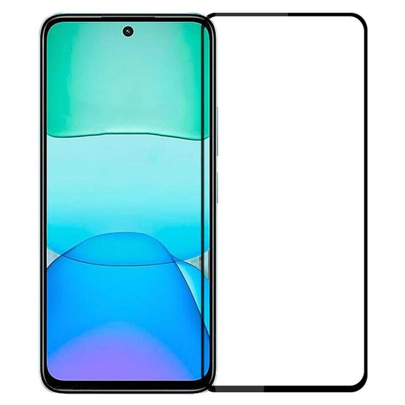 Закаленное стекло 3D для Xiaomi Redmi 13, чёрная рама