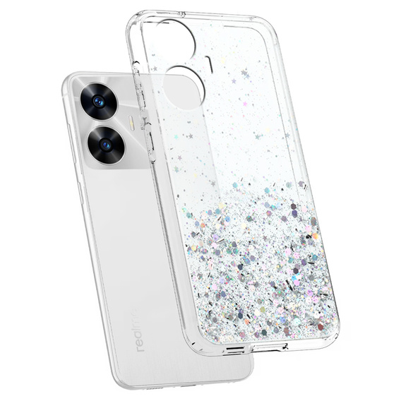Чoхол до Realme C55, Glittery, прозорий